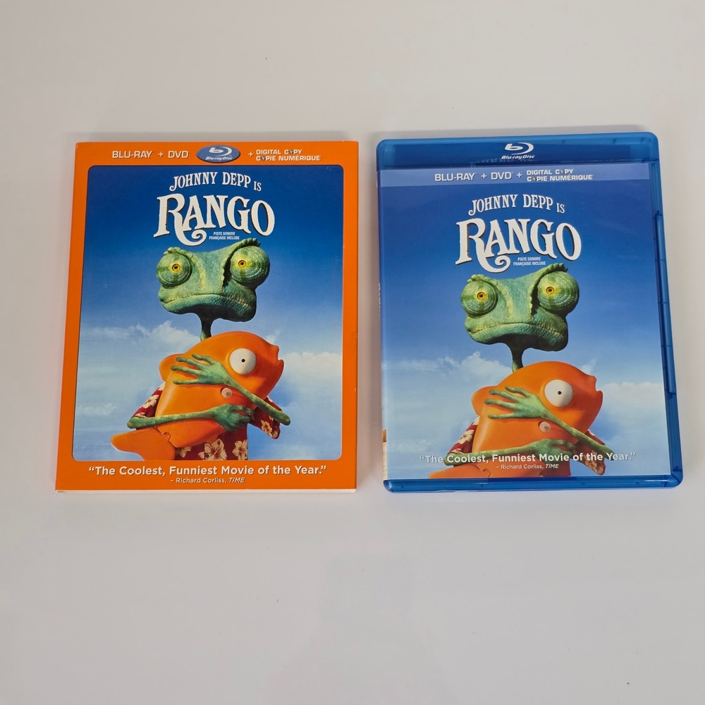 Rango Blu-ray Movie Johnny Depp Western Animation Paramount Missing DVD